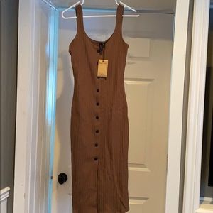 Knotsisters tan midi dress xs NWT
